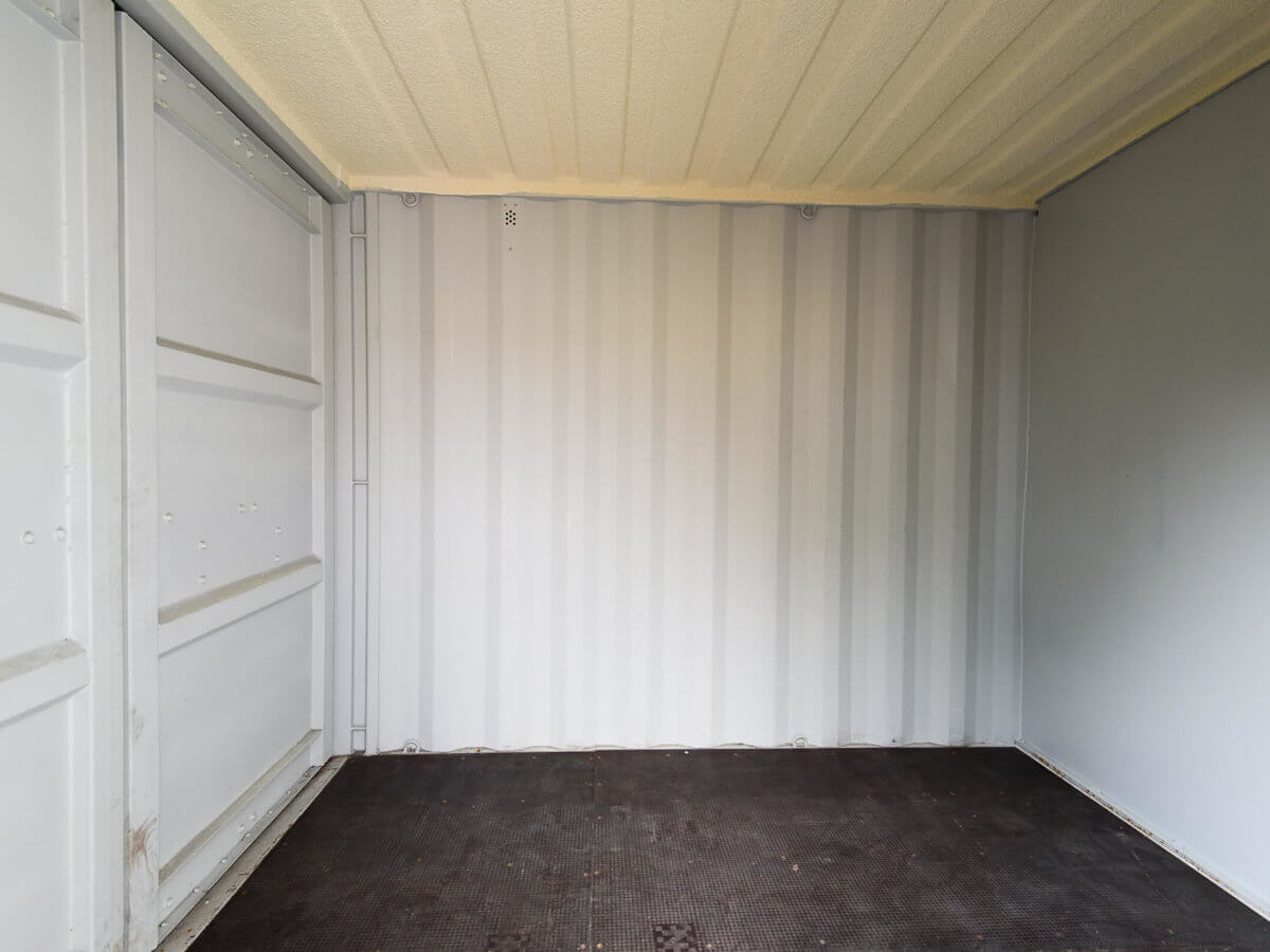 Inside a storage container