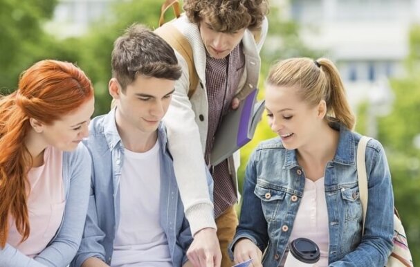 Image of a group of student friends.