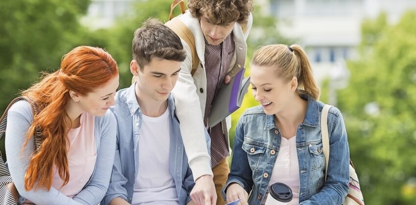 Image of a group of student friends.