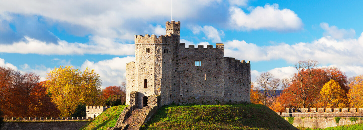 A view of Cardiff Castle.