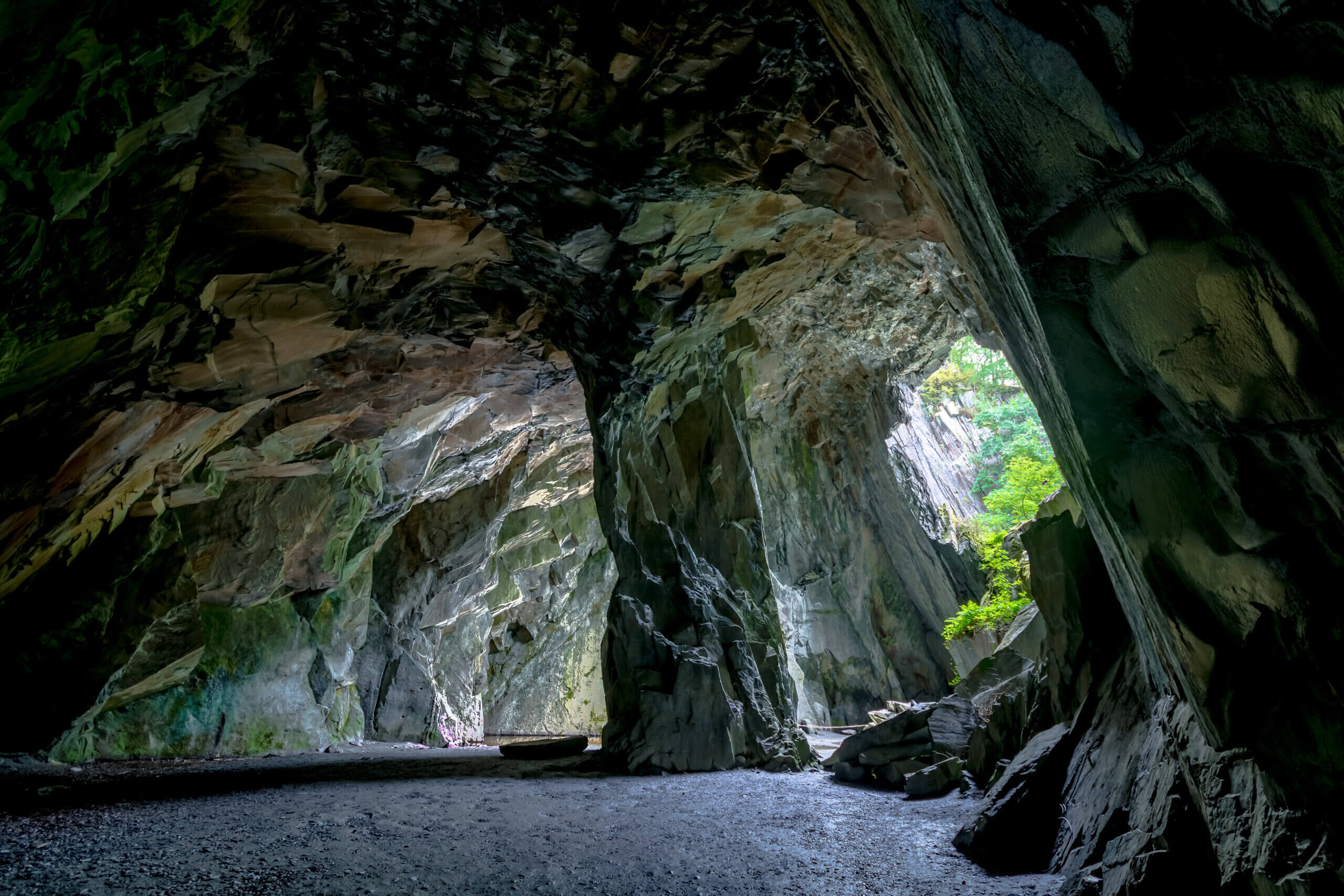 An image of caves near Lydney.