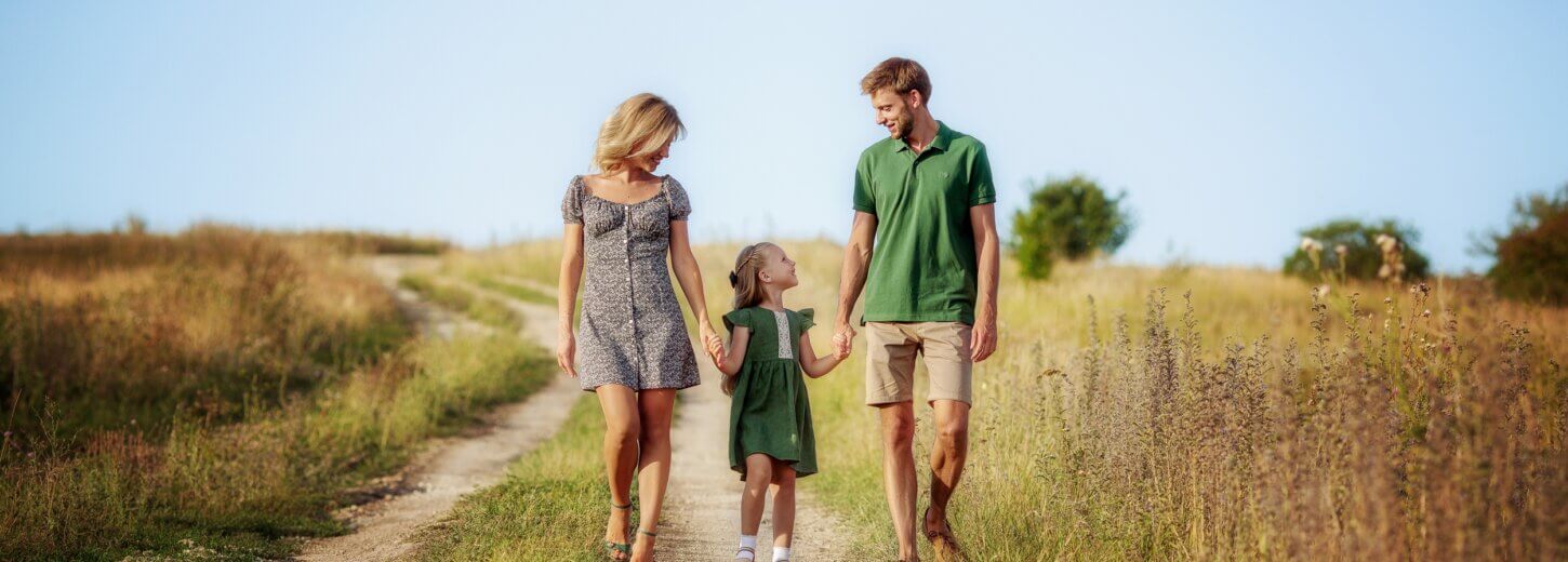 An image of a family walking in Lydney.